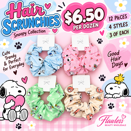 12PCS PACK WHITE DOG  HAIR TIES HSC4
