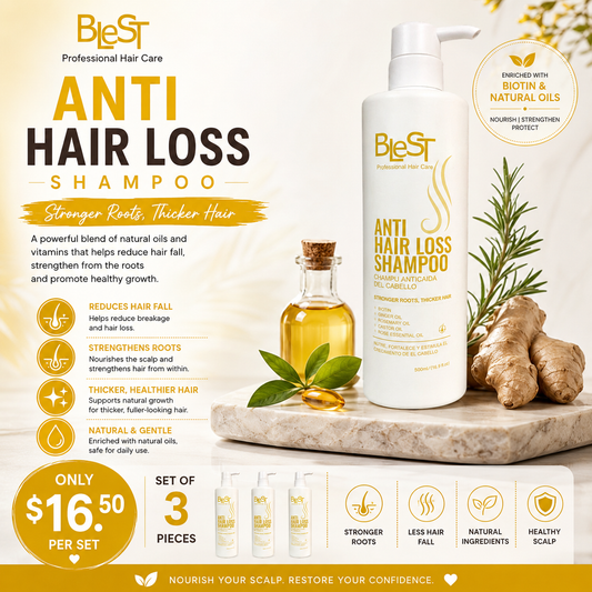 3PCS BLEST ANTI HAIR LOSS SHAMPOO HSA-711