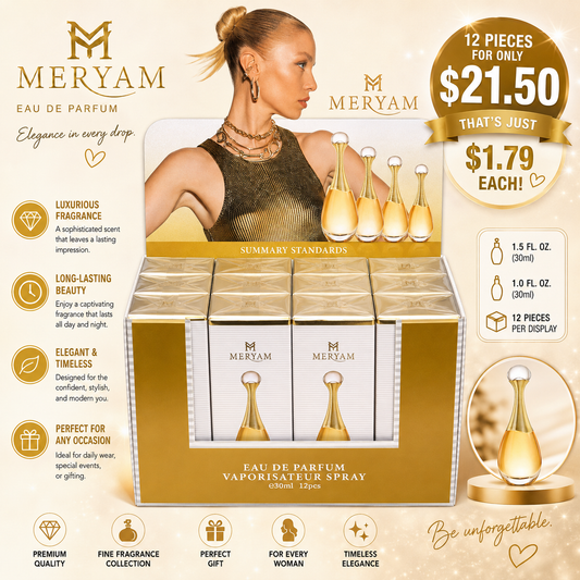12PCS DISPLAY MERYA JADORE   D PERFUME 100-44