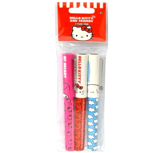 HELLO KITTY & FRIENDS 3PK PENS