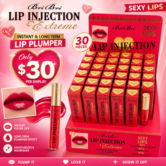 30PCS DISPLAY BRIBRI BEAUTY INSPO TOO FACED LIP PLUMPER SEXY LIPS 8003