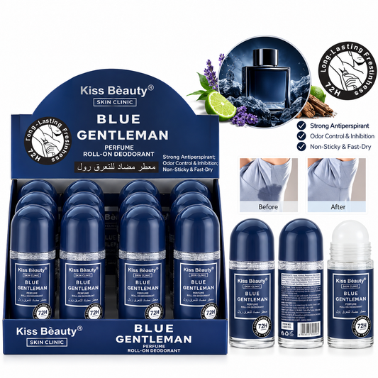 Desodorante roll-on para hombre Kiss Beauty Blue Gentleman
