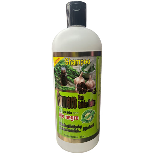 SHAMPOO ROMERO CON CÉLULAS MADRES REFORZADO CON AJO NEGRO # 107