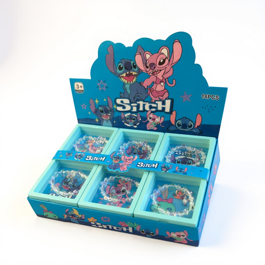 18PCS DISPLAY BEADED  BLUE GUY  BRACELETS WITH DANGLE CHARM