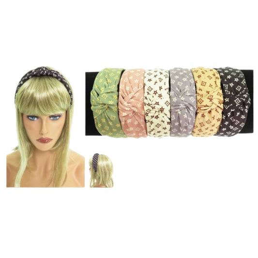 STARS & CIRCLES HEADBANDS 12 PCS PACK #HB1092