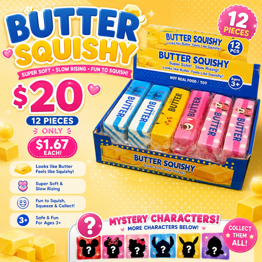 12PCS DISPLAY VARIETY CHARACTER BUTTER STICKS