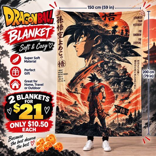 2PCS DRAGON BALL Z BLANKET D-18