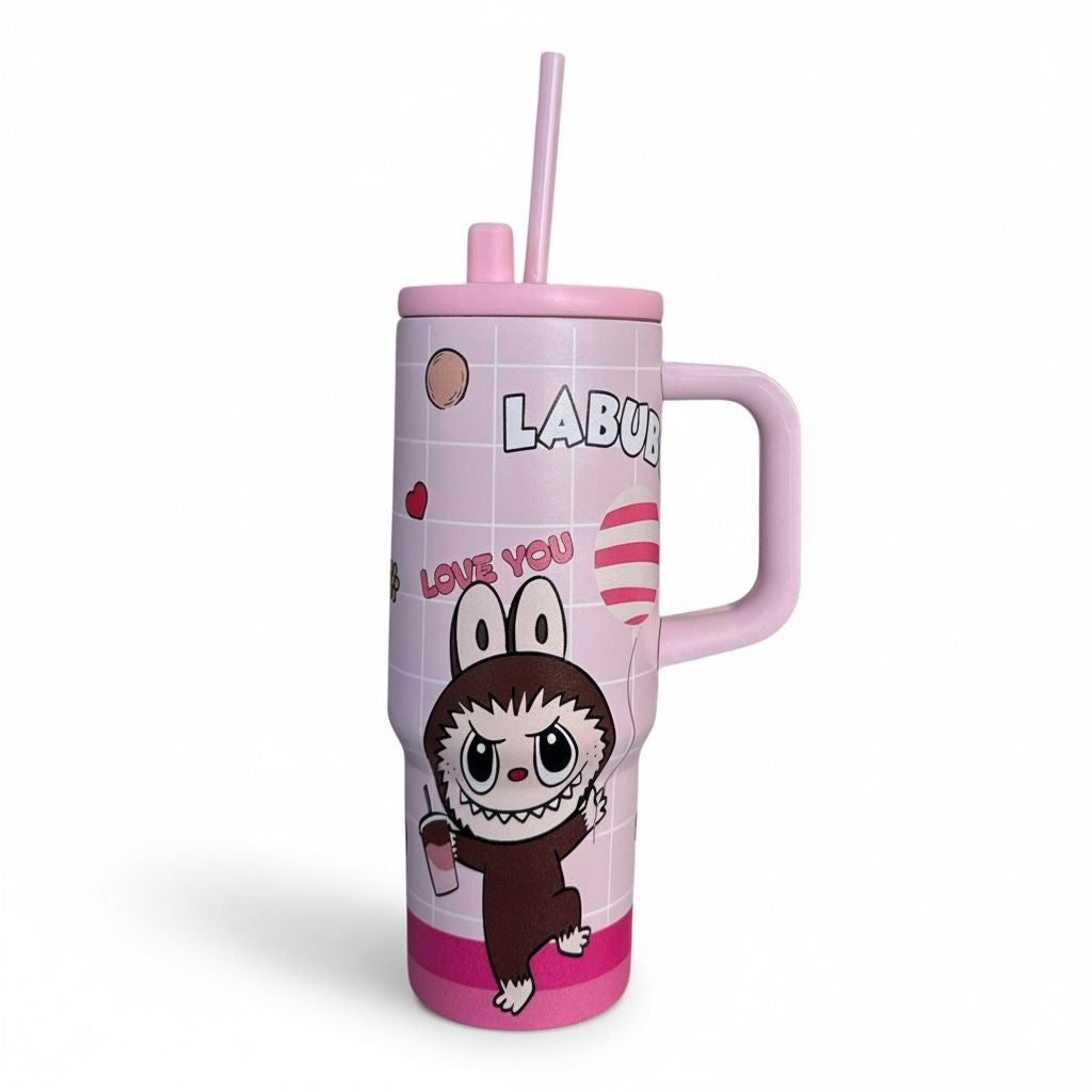 2PCS PINK MONSTER FUN + MIRROR SURFACE HOT WATER BOTTLE 9676