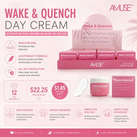 12PCS  DISPLAY AMUSE WAKE & QUENCH DAY CREAM  SK008