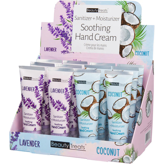 BEAUTY TREATS SOOTHING LAVENDER AND COCONUT SANITIZING HAND CREAM R36