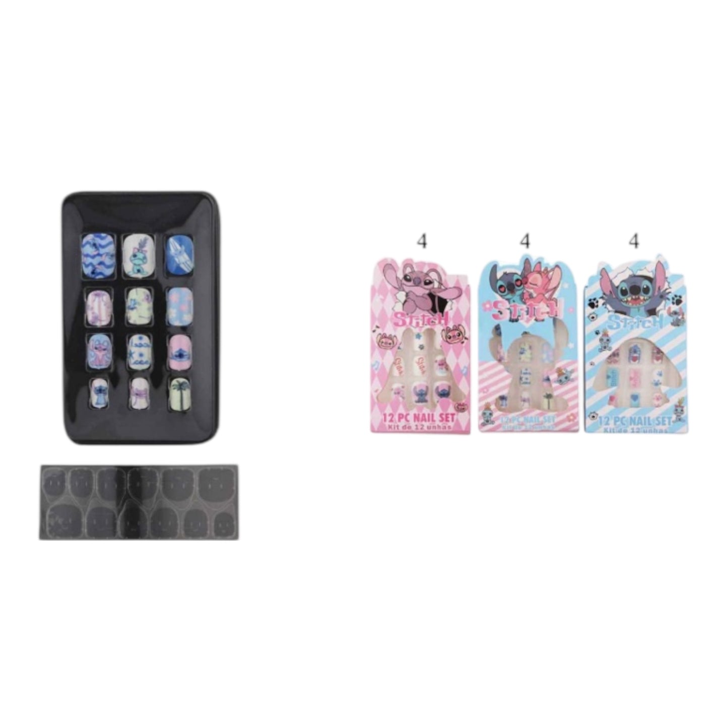 12PCS PACK BLUE GUY KIDS NAILS KNV-2996