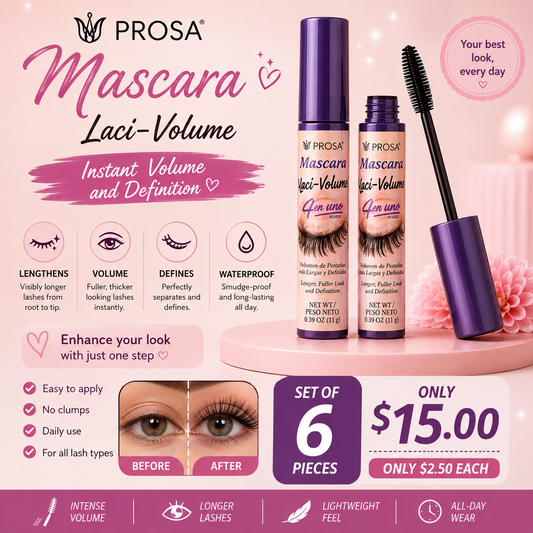 6PCS PROSA MÁSCARA MAXI VOLUME MORADA 3486