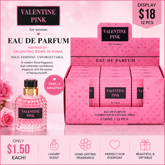 12PCS DISPLAY VALENTINE PINKMINI PERFUME EBC3113