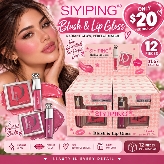 12PCS SIYIPING BLUSH & LIPGLOSS INSPO DUO SET DH ST-134