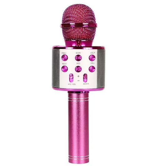 3PCS WIRELESS HOT PINK MICROPHONE HIFI SPEAKER