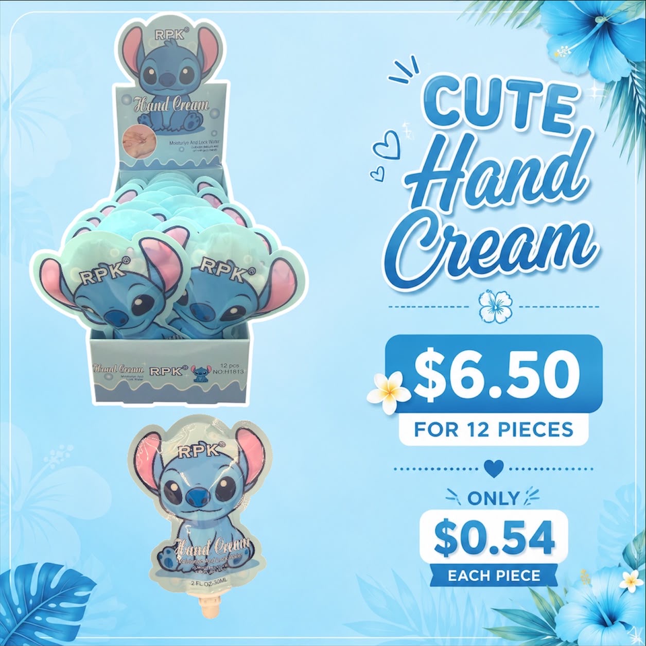 12PCS RPK HAND CREAM BLUE GUY H1813