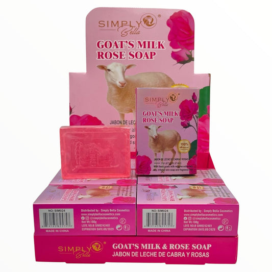 SIMPLY BELLA JABON DE LECHE DE CABRÁ Y ROSAS