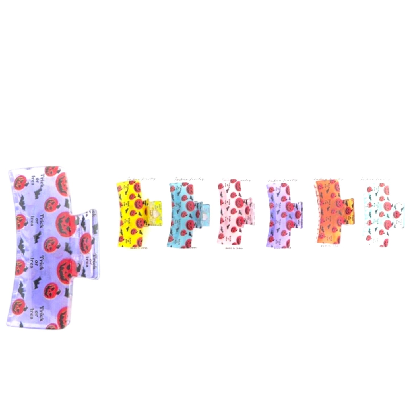 12PCS PACK HALLOWEEN PUMPKIN HAIR CLIPS H2407