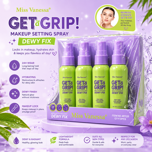 12PC DISPLAY MISS VANESSA DEWY FIX SETTING SPRAY M7220