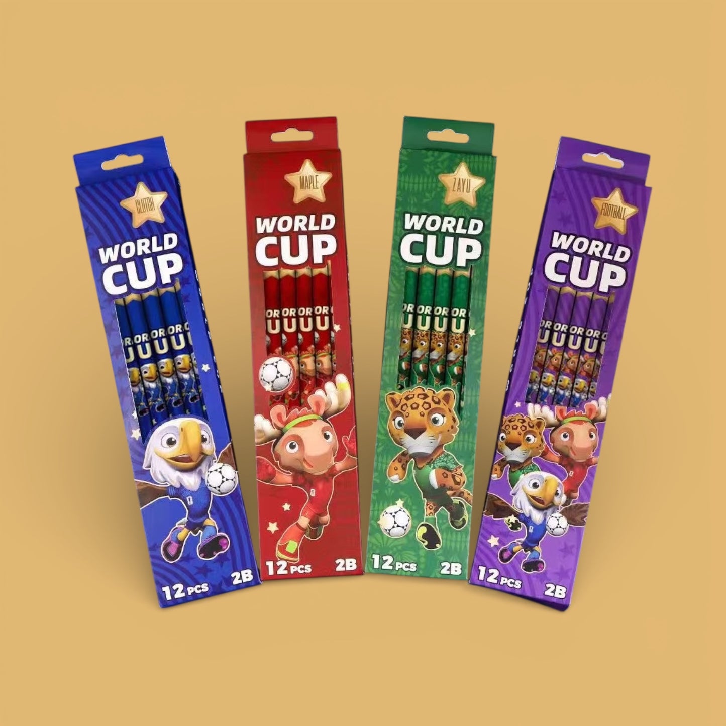 12PCS PACK  ASSORTED ANIMAL KIDS PENCILS NO3783