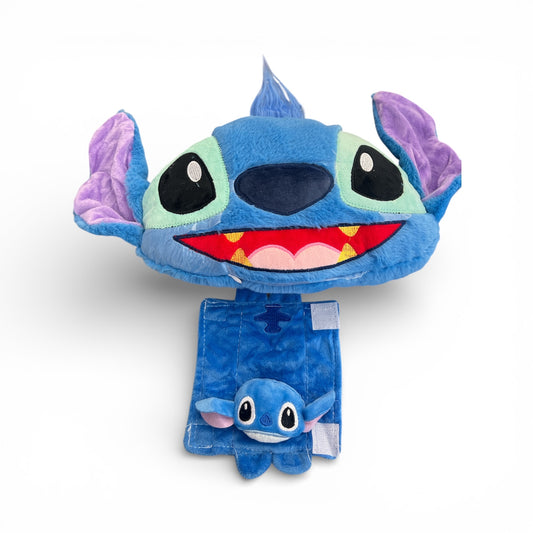 2SETS OF 2PCS BLUE GUY CAR HEADREST PILLOW + SEATBELT PLUSH SET