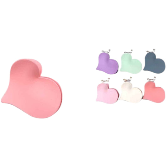 12PCS PACK HEARTS PASTEL HAIR CLIPS YCP-3856