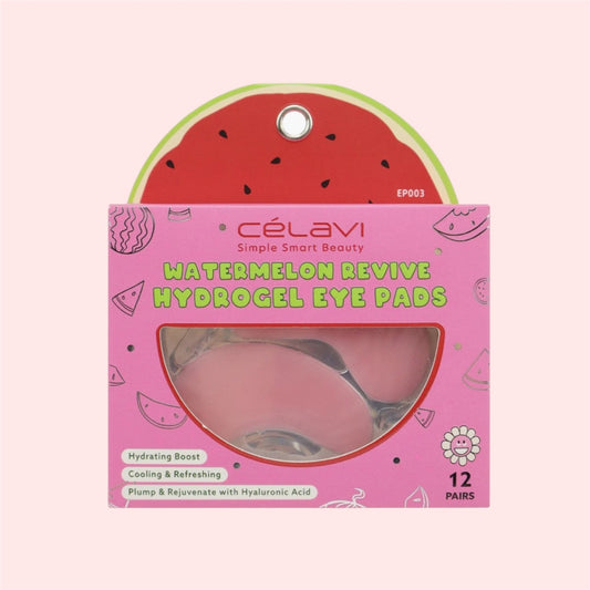 3PCS CELAVI WATERMELON REVIVE HYDROGEL EYE PADS 12 PAIRS
