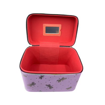 BUTTERFLY IN PURPLE 3PCS CARRY MAKEUP BOX