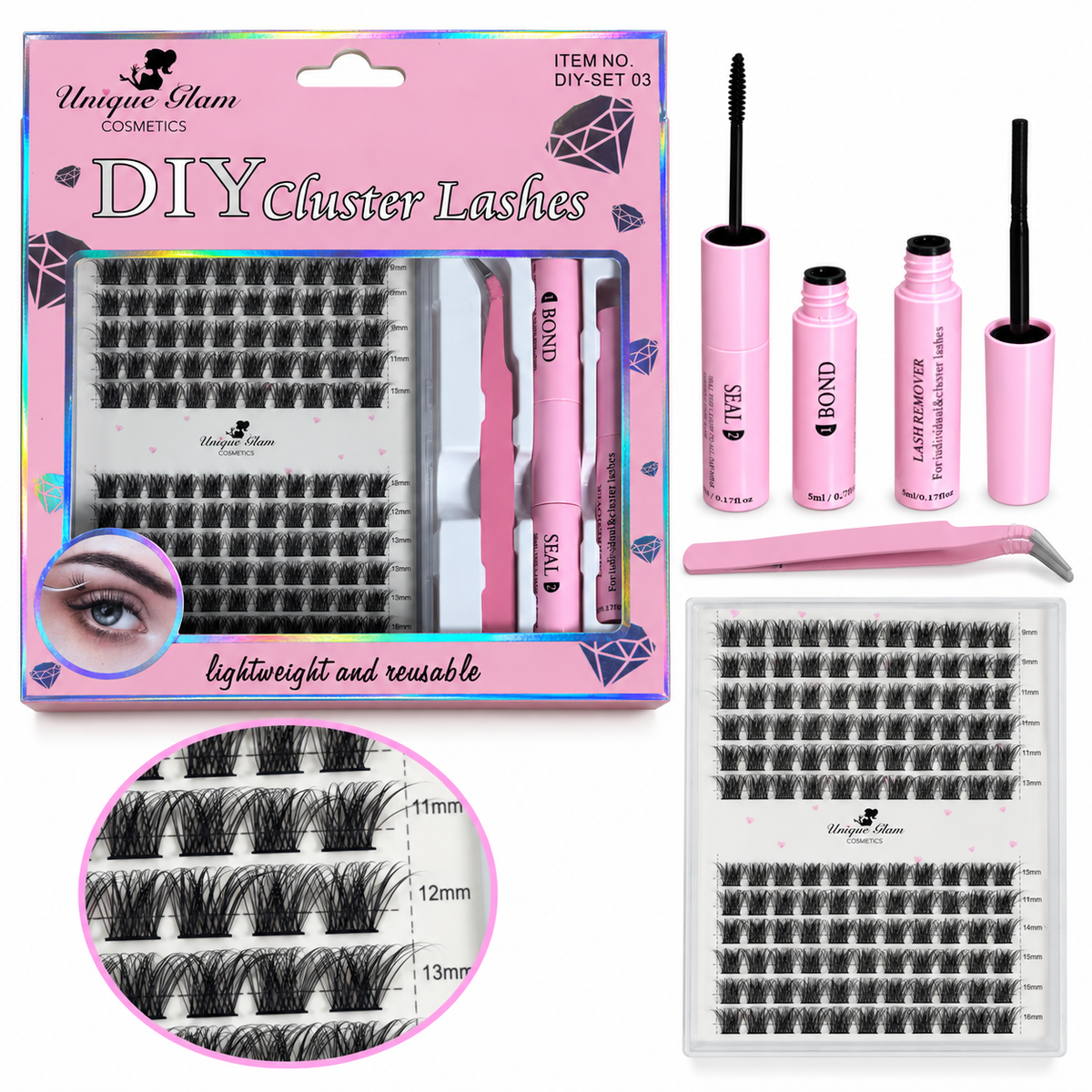 Unique Glam DIY Cluster Lashes #03