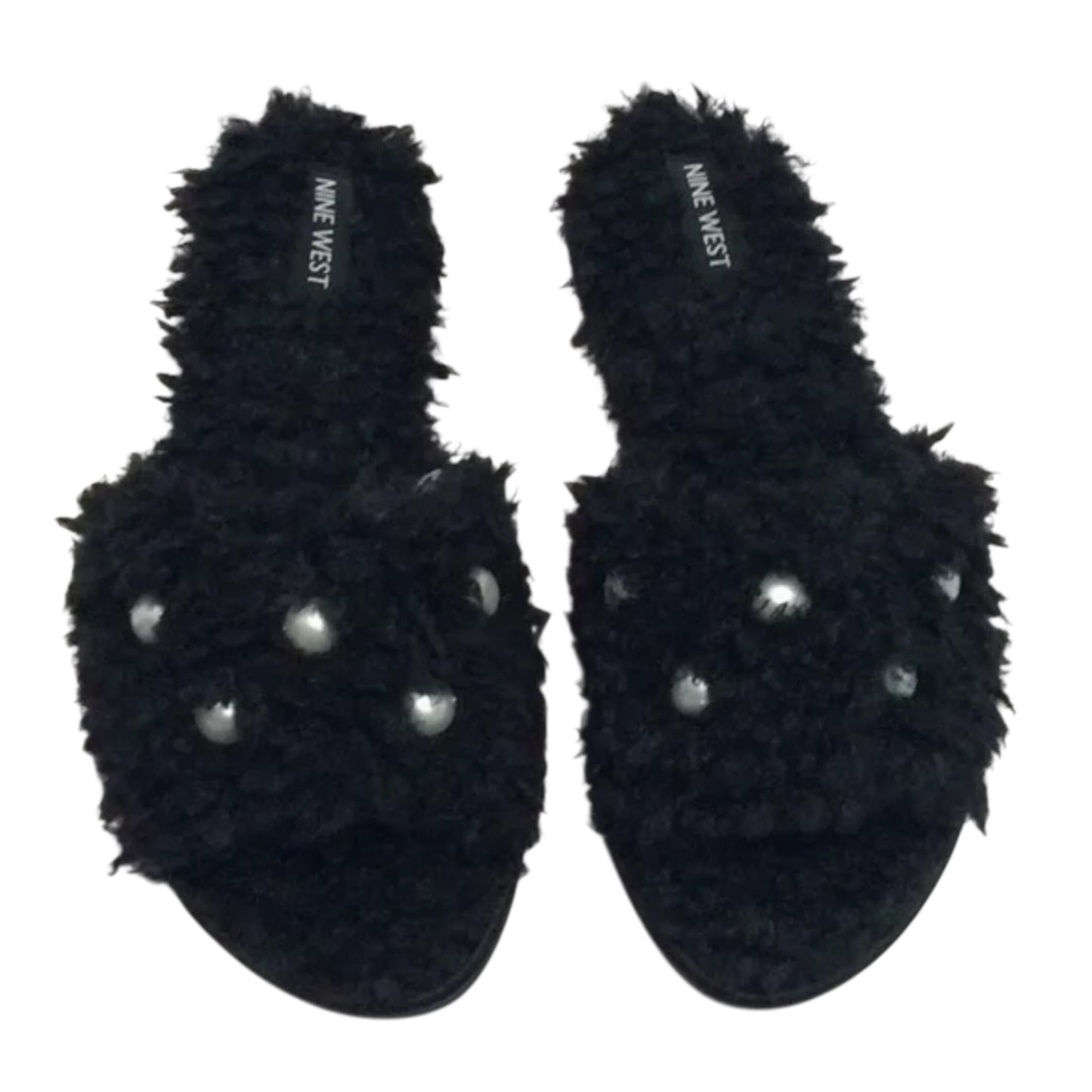 12PCS NINE  WEST FLUFFY SLIPPER WITH PEARLS