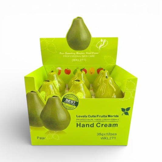12PCS DISPLAY PEAR  LOVELY CUTE FRUITS HAND CREAM WKL271