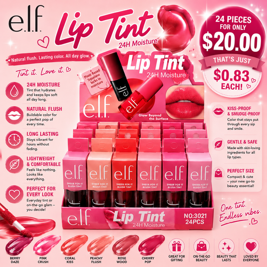 24PCS DISPLAY ELF INSPO LIP TINTS 3021