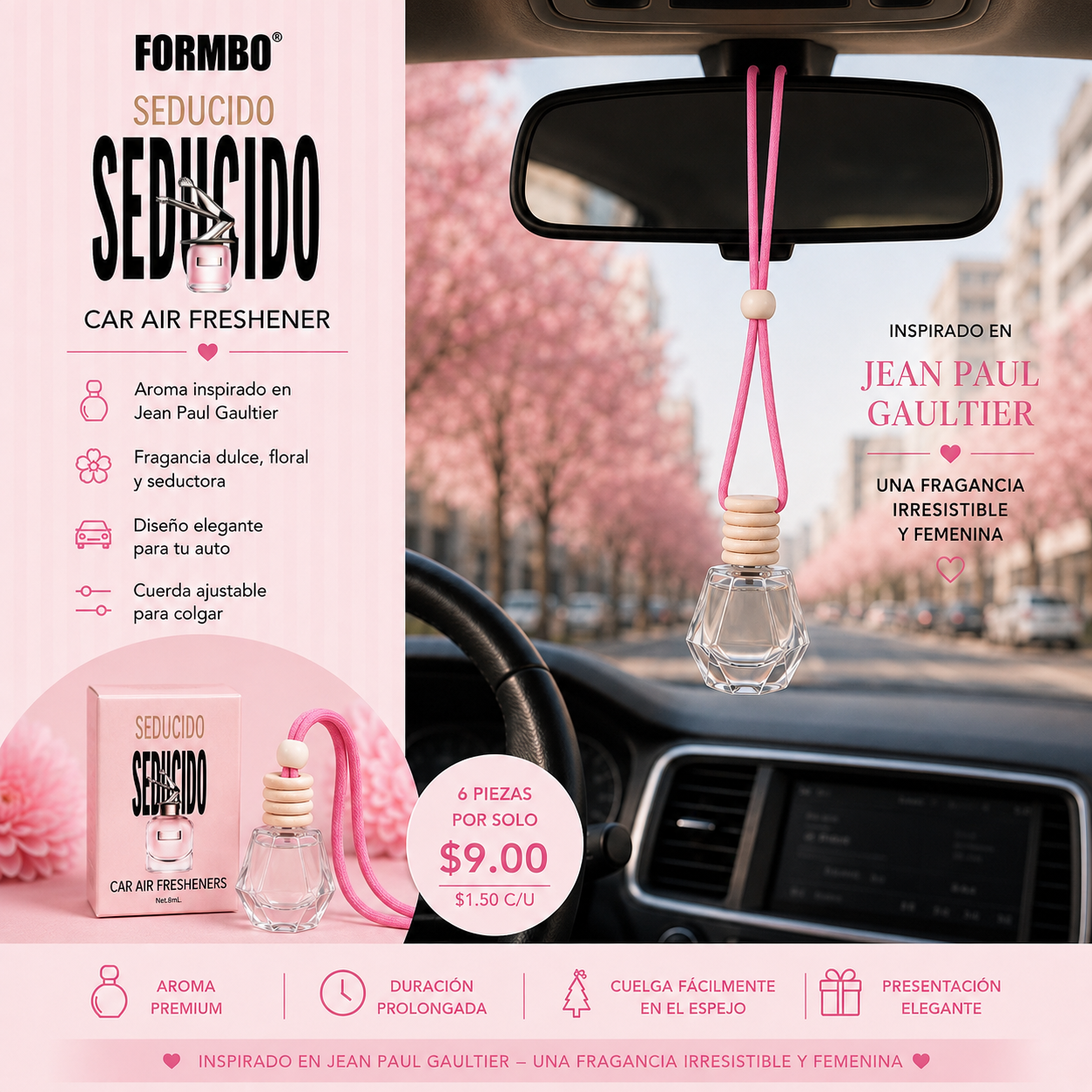 6PCS PINK LEGS CAR AIR FRESHNER FBCZ0013-25