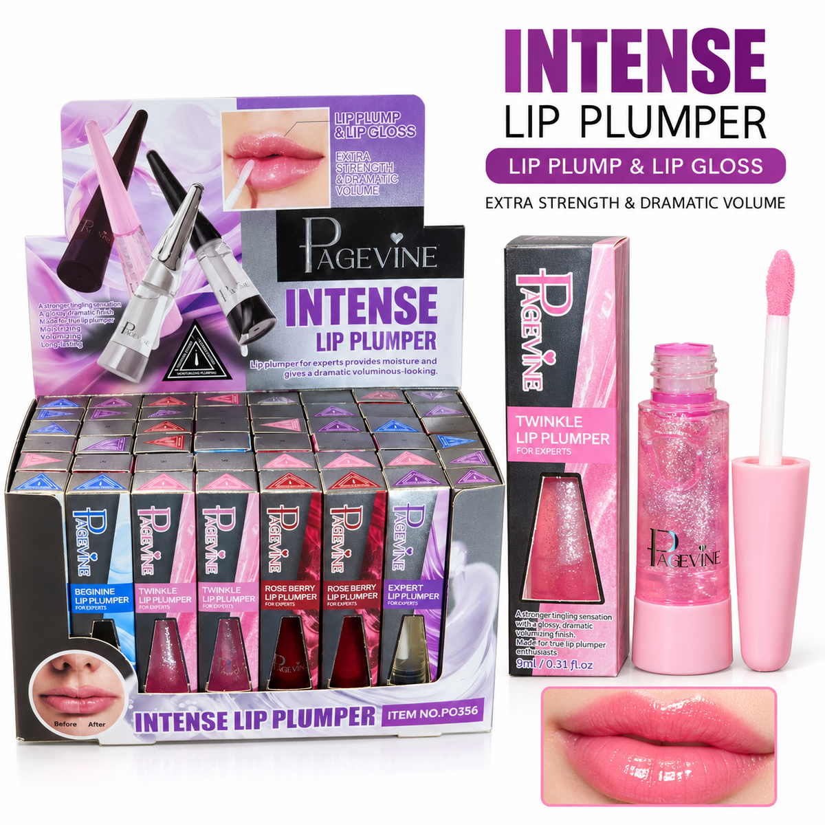 Pagevine Intense Lip Plump & Lip Gloss
