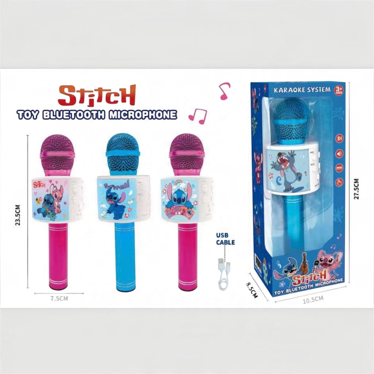 Micrófono de karaoke Bluetooth St Blue Guy