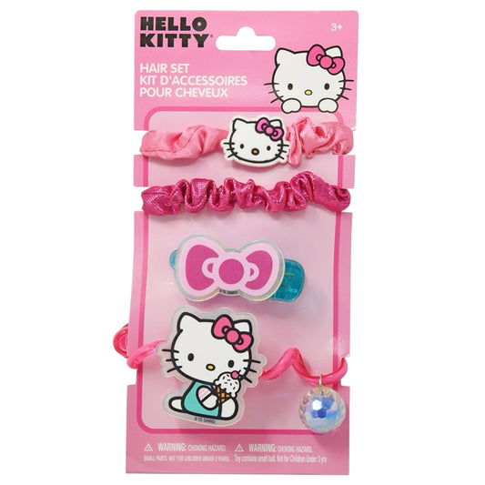 3PCS HELLO KITTY HAIR SET 4PCS ACCESSORIES  HK1234GG