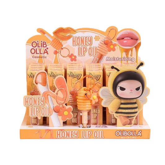 24PCS DISPLAY OLIBOLLA HONEY MOISTURIZING LIP OIL LA-L283