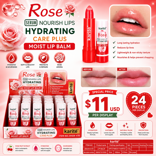 24PCS DISPLAY KARITE HYDRATING PLUS CARE LIP BALM  29429-47D