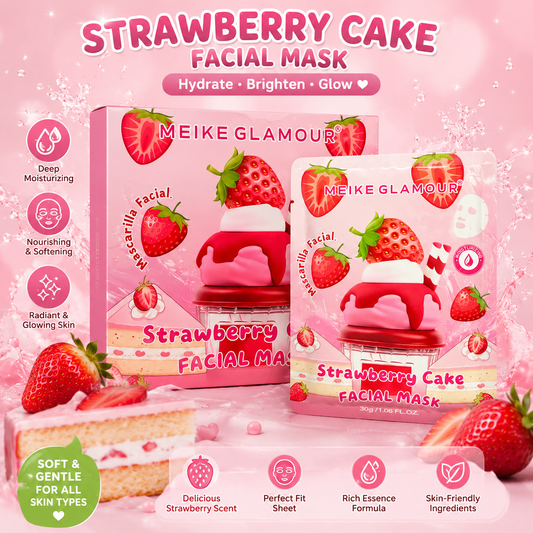 50PC STRAWBERRY CAKE FACE MASK SHEETS MK542