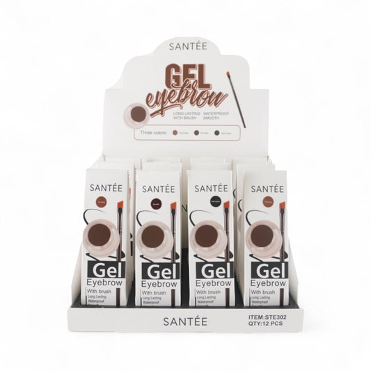 12PCS SANTEE WATERPROOF GEL EYEBROW STE302