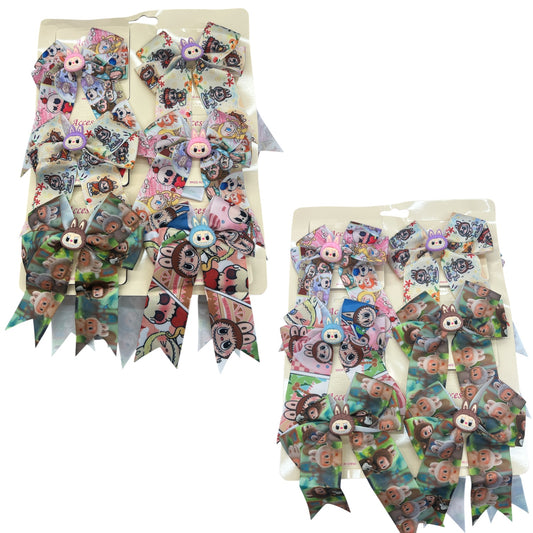 CUTE MONSTER  HAIR BOWS 12PCS PACK