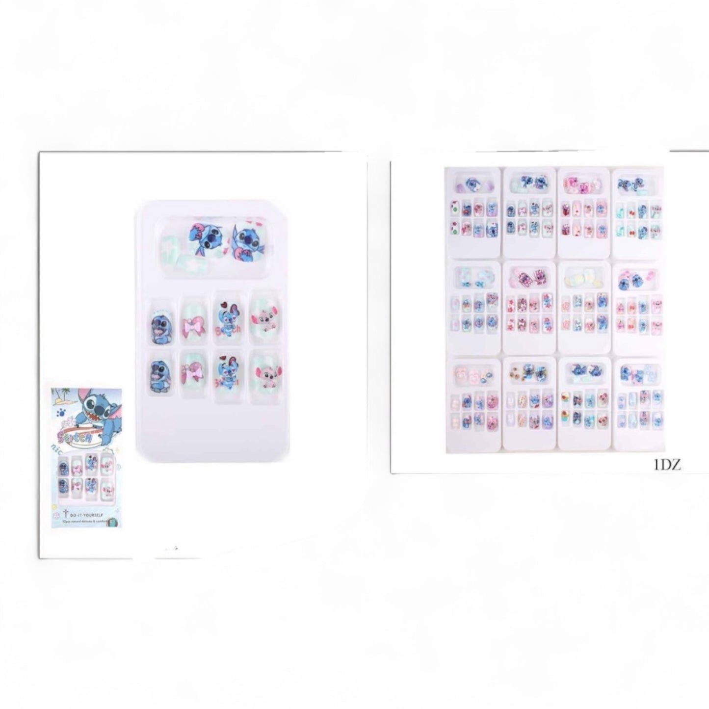 12PCS PACK BLUE GUY KIDS PRESS ON NAILS KNV-9630