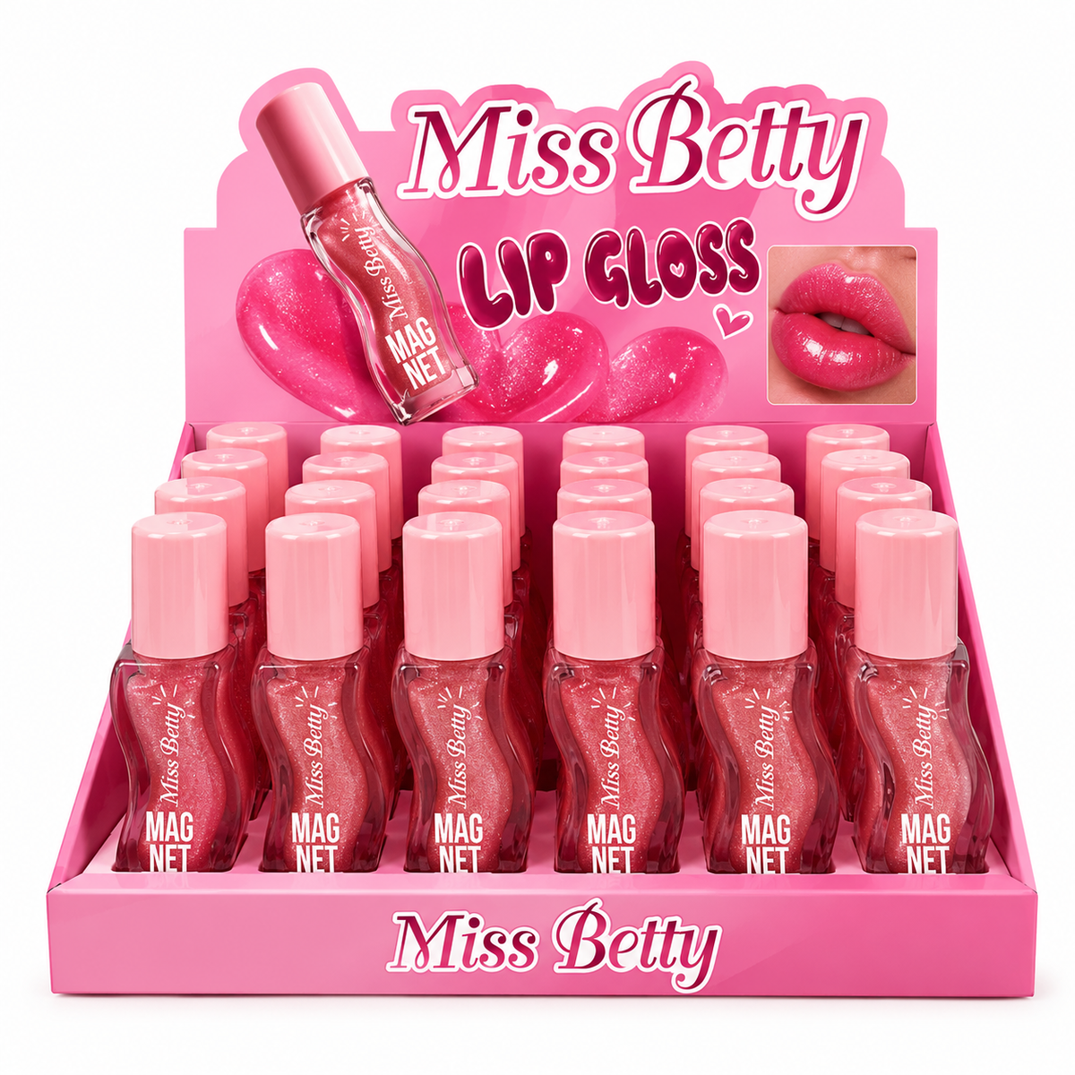 Brillo labial con purpurina Miss Betty Pink