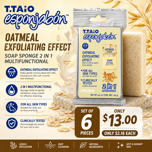 6PCS T.TAIO ESPONJABON OATMEAL W AVENA 5861