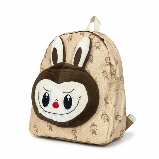 3PCS BACKPACK BROWN WITH MINI FIGURES