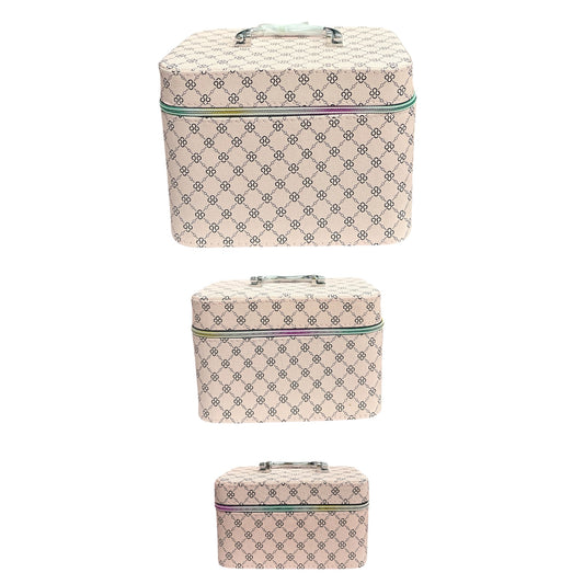 NUDE 3 PCS CARRY ON MAKEUP BOX#FB07