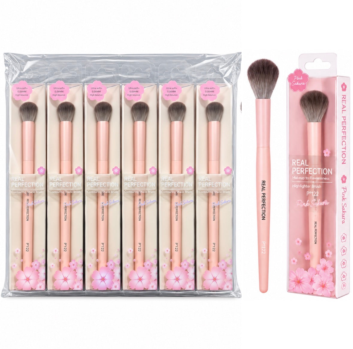 Brocha iluminadora Pink Sakura de Real Perfection