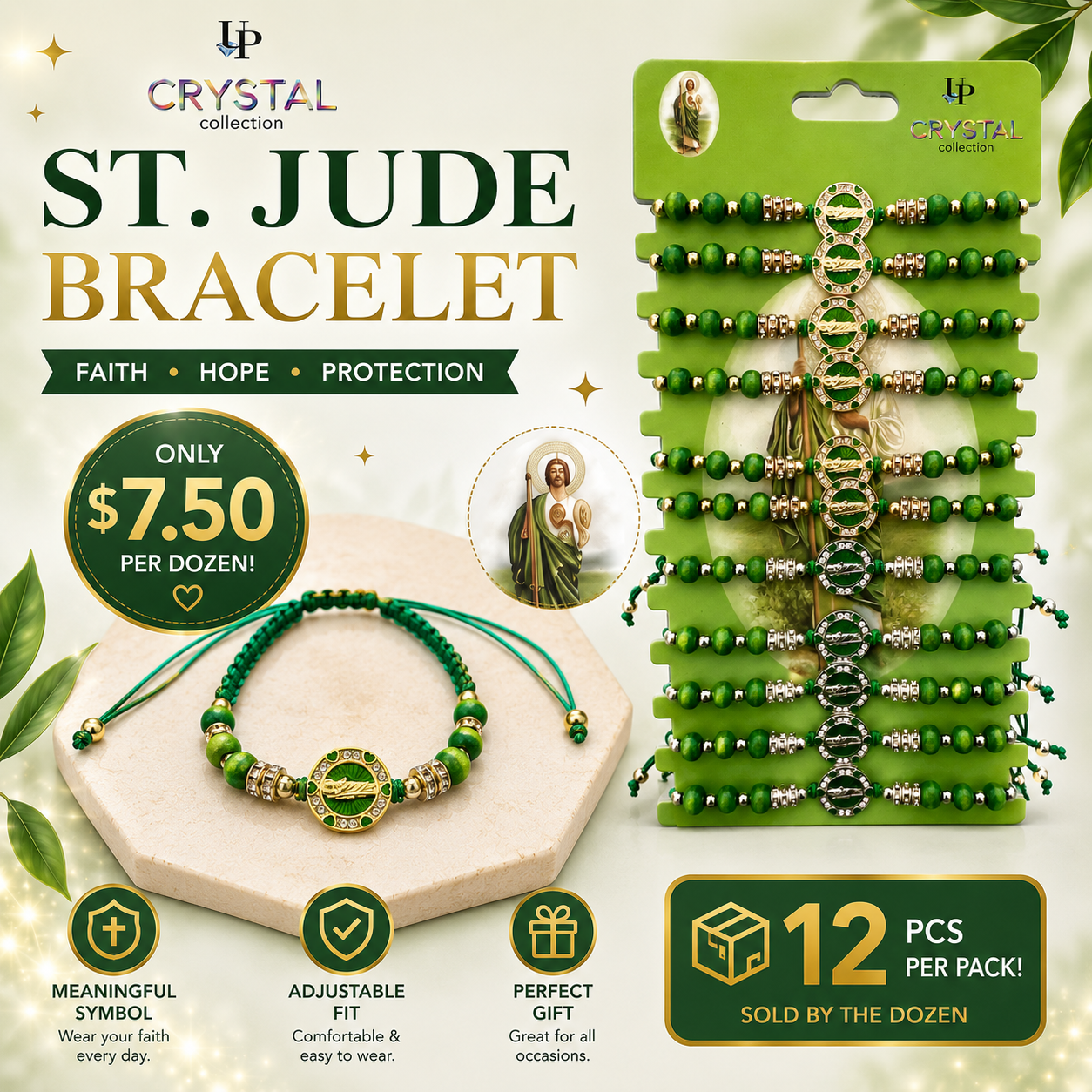 12PCS PACK BLING SAN JUDAS STRING BRACELET DBE-2788