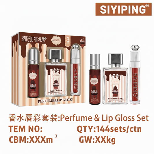 4PCS COOKIE CRAVE GLOSS AND PERFUME SET SYP-ST95