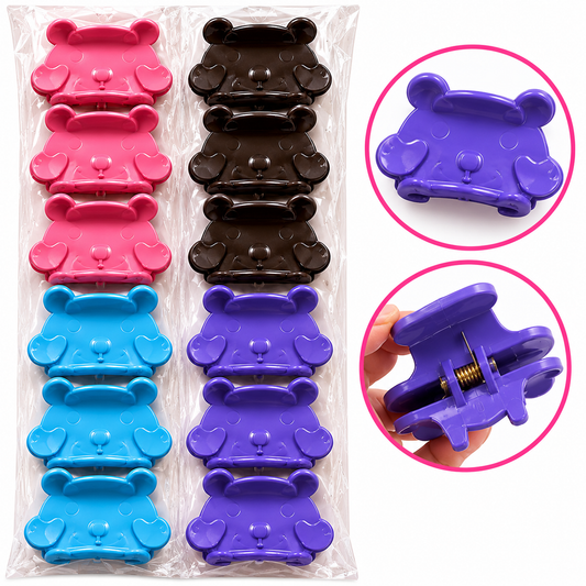 Paquete de 4 pinzas para el cabello de oso